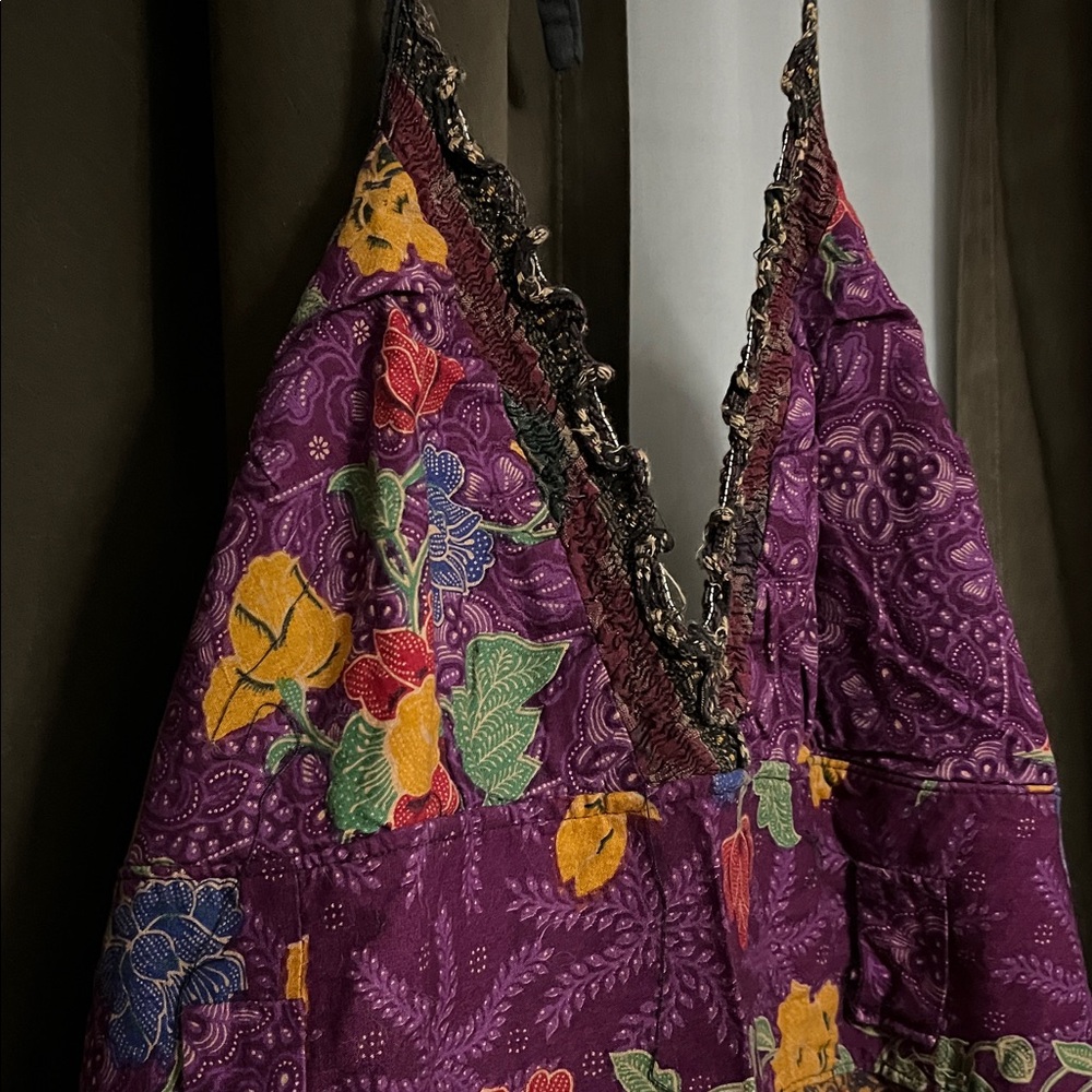 Colorful Patchwork Maxi Dress. Adjustable - Picture 4 of 4